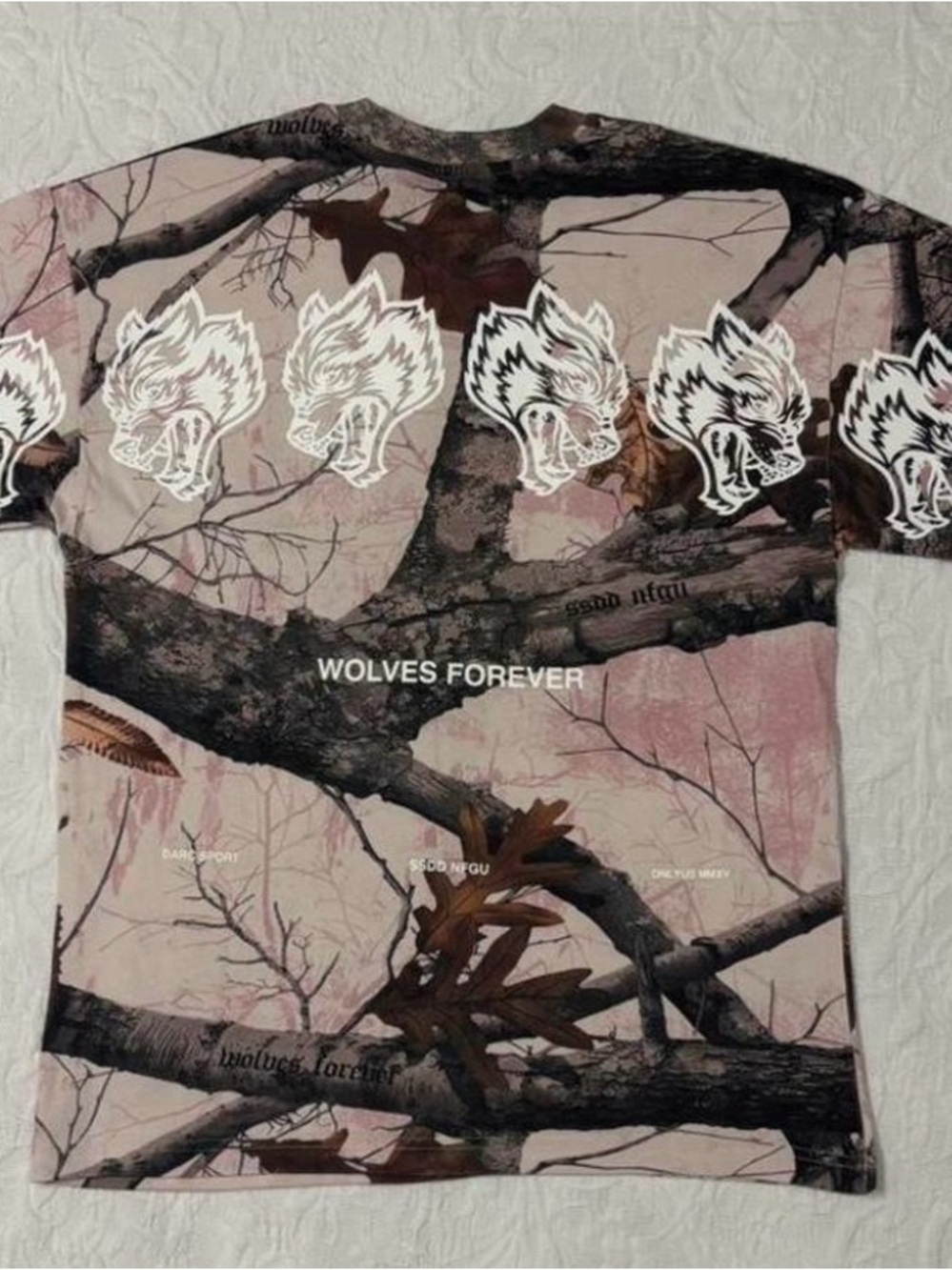 Darc Sport Wolves Forever Graphic Tee - Forest Camouflage Pink